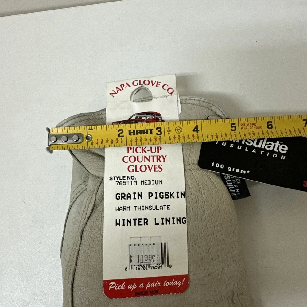 Vtg Napa Glove Company Pick up Country Pigskin Thinsulate Gloves Size M NEW